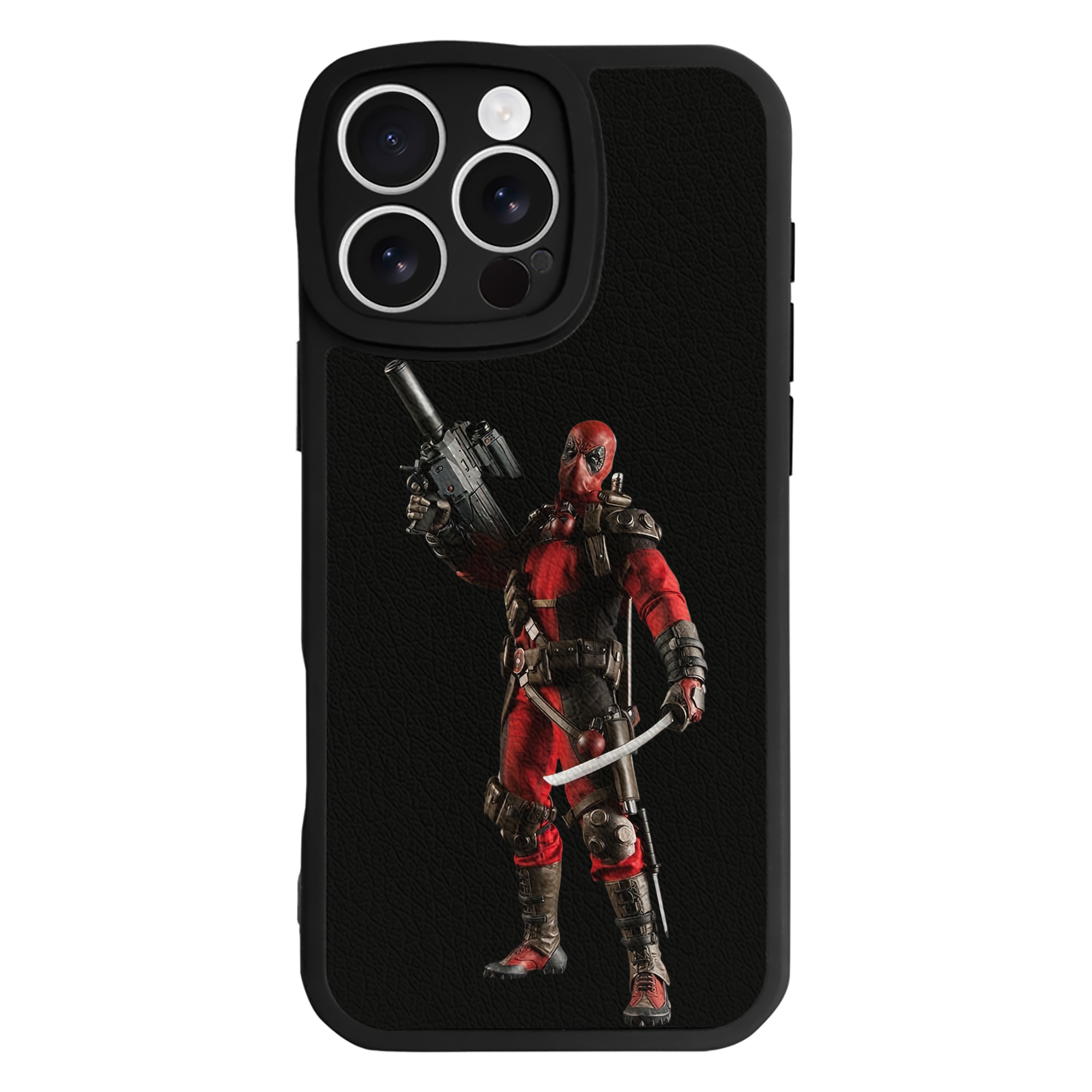 （画像用） Deadpool デッドプール 【iPhone 16シリーズ対応】シリコンスマホケース（レザー調） 材質：シリコン